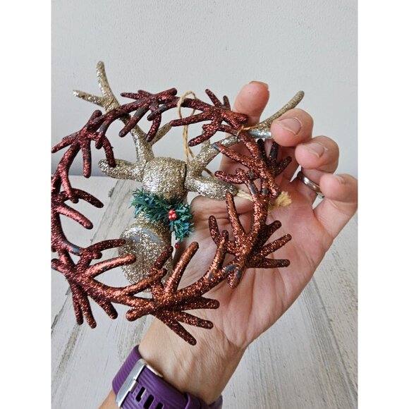 Glitter buck hunting ornament sparkle unique wreath ornament Xmas tree - Picture 4 of 7